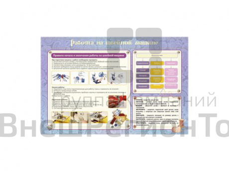 Стенд "Работа на швейной машине".