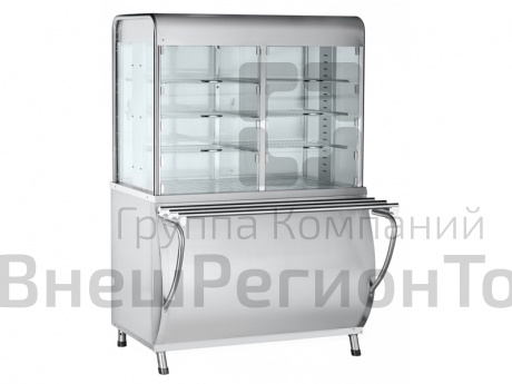 Прилавок-витрина тепловой закрытый Патша, 3 полки, конвекция, L1120 мм.