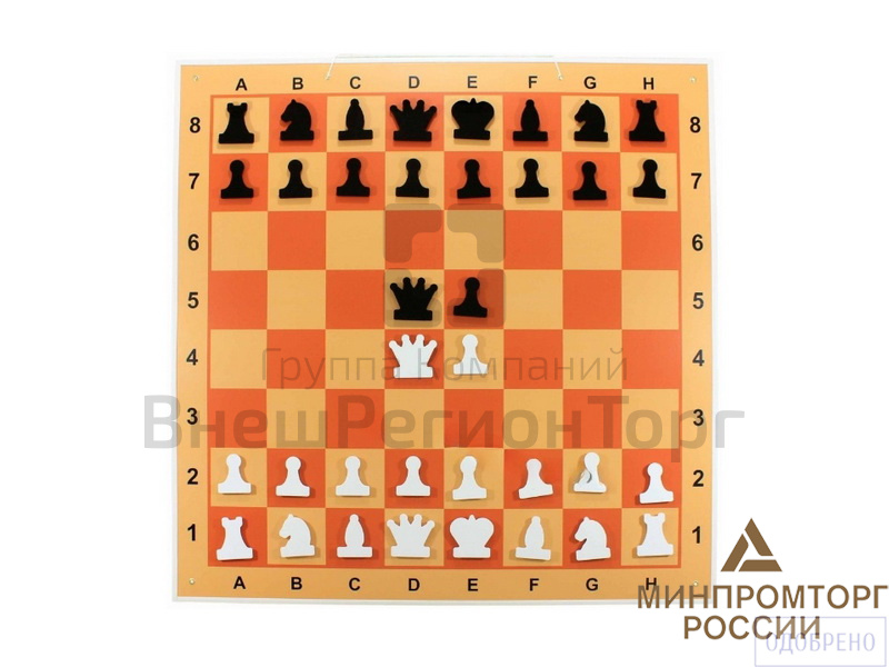 Демонстрационная шахматная доска с магнитными фигурами, 100х100 см.
