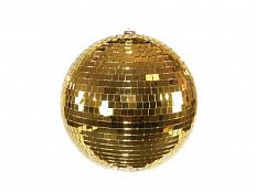 Зеркальный золотой шар с приводом D 260 мм