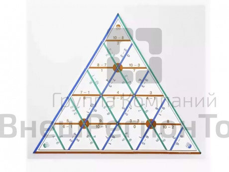 Игра Пирамида математическая Вычитание От 1 до 10.