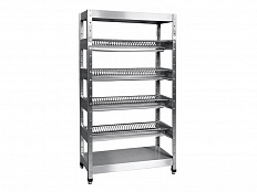 Стеллаж для сушки на 140 тарелок, нерж.ст., 1000х415х1725 мм