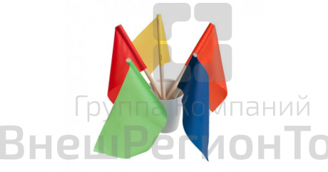 Прямоугольный флажок на деревянной палочке 25 см.