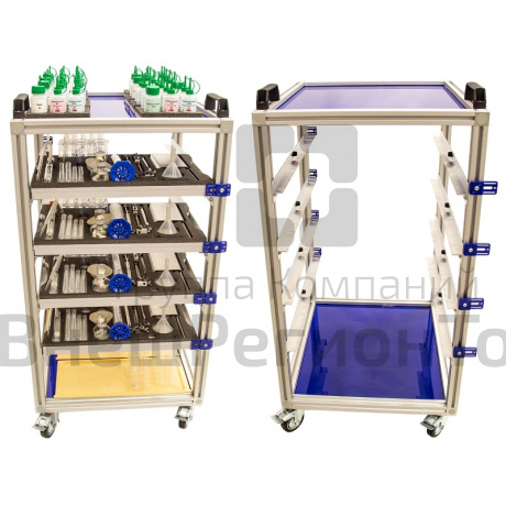 Мобильная стойка для хранения наборов ГИА по химии.
