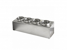 Подставка для столовых приборов, 4 отделения, нерж.ст