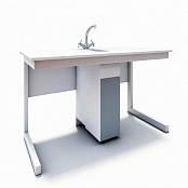 Стол ученический для кабинета химии двухместный