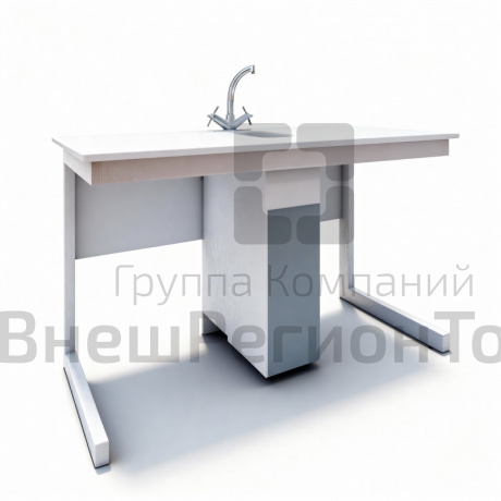 Стол ученический для кабинета химии двухместный.
