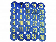 Резиновые диски с числовой маркировкой 30 шт.
