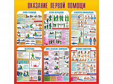 Стенд Оказание первой помощи 100х100 см