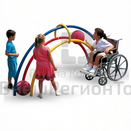 Игровой комплекс для перекатывания мячей Мячи в радуге.