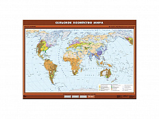 Учебная карта "Сельское хозяйство мира", 100х140