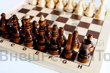 Шахматы с доской 430х210 мм, гроссмейстерские, фанера.