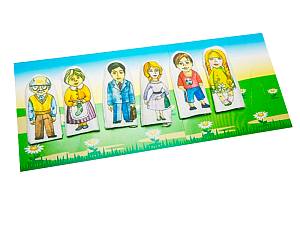 Набор пальчиковых кукол "Семья" — 6 шт для занятий