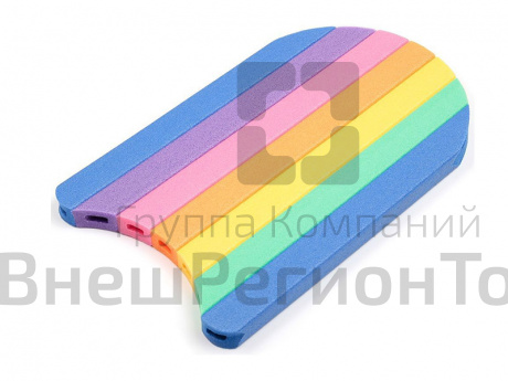 Детская доска для плавания разноцветная, 48х30х3 см.
