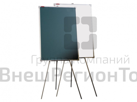 Мольберт тренога двухсторонний комбинированный 100х70 - алюминиевый профиль.