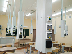 Односторонняя система электроснабжения на 24 ученика (потолочная)
