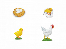 Фигурки Жизненный цикл курицы 4 шт.