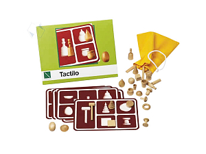 Тактильное лото — 25 деревянных фигурок