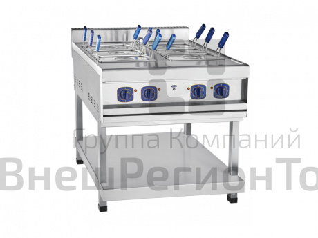 Электроварка двойная на подставке, 4 перфорированные гастроемкости, 80х90х95 см.