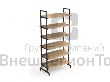 Стеллаж библиотечный двухсторонний (м/к 25*25, ЛДСП 16 мм, кромка 0,4 мм).
