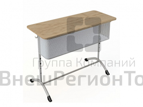 Стол ученический 2-местный "Rotondo 2М" регулируемый с перф.экраном.