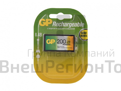 Аккумулятор крона GP Ni-MH 9V.