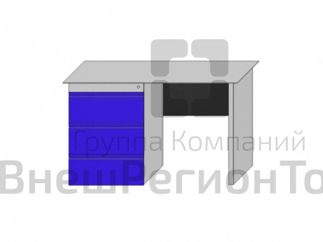 Верстак однотумбовый (3 ящика) серии «Класс».