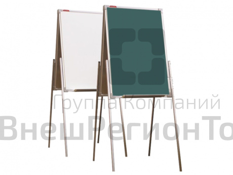 Мольберт домик двухсторонний комбинированный 75х50, алюминиевый профиль.