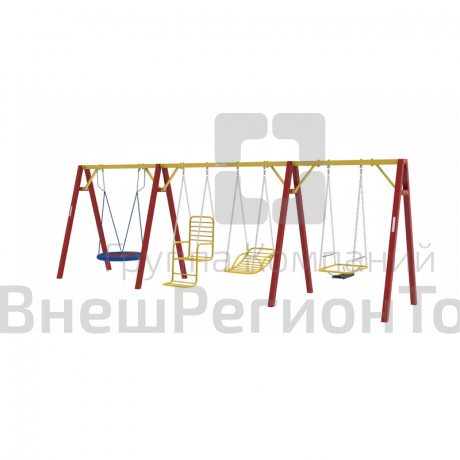 Игровая площадка с качелями для детей с нарушениями опорно-двигательного аппарата.