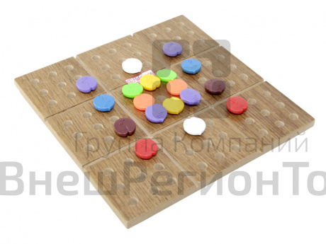 Игра Судоку с шрифтом Брайля на доске.