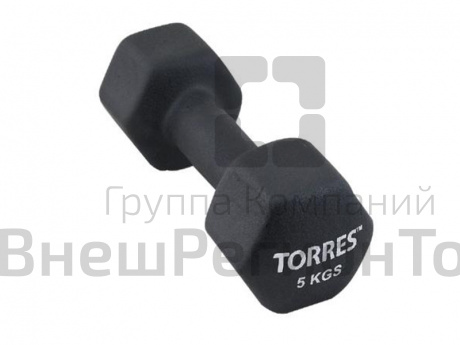 Гантель 5 кг чёрная.