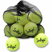 яч для большого тенниса INDIGO (12 шт в сетке)