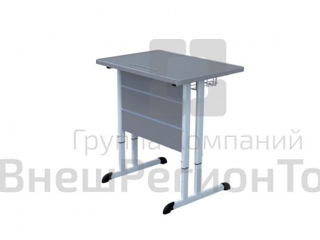 Стол ученический одноместный на плоскоовальной трубе.
