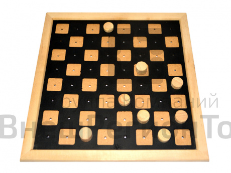 Настольная игра Шашки тактильные Deluxe для слабовидящих и незрячих детей.