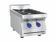 Плита газовая настольная, нерж.ст., 2 горелки, 40x75x47 см