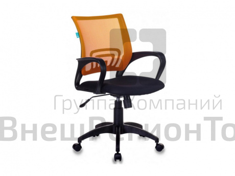 Кресло (спинка сетка оранжевая).