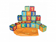 Набор мягких кубиков "Буквы и цифры" 22 шт.
