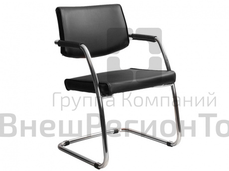 Кресло Delta (экокожа, цельный хром.каркас), цвет в ассортименте.