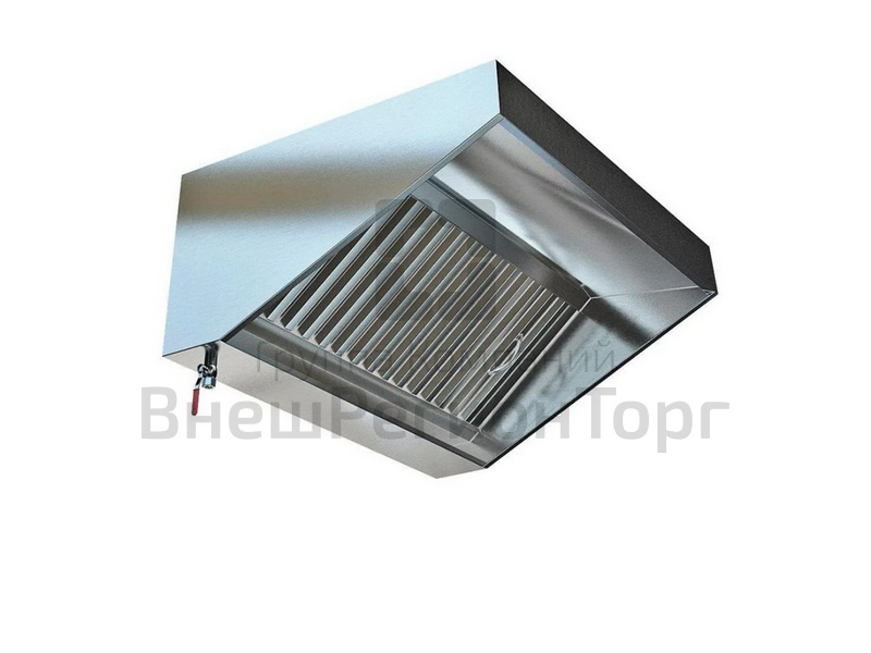 Зонт вытяжной пристенный, 1000x1000x400 мм.