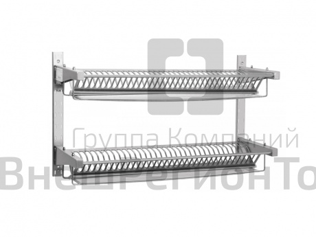 Полка для сушки на 70 тарелок, нерж.ст., 2 кассеты.