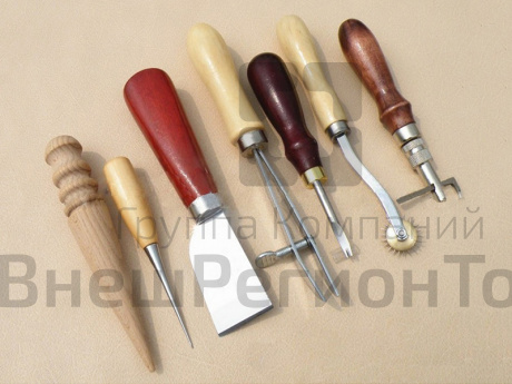 Набор инструментов для работы с кожей, 7 предметов.