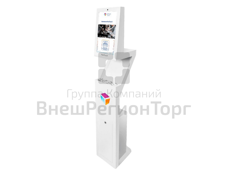 Бесконтактный напольный диспенсер с дисплеем и функцией автоматической дезинфекции рук.