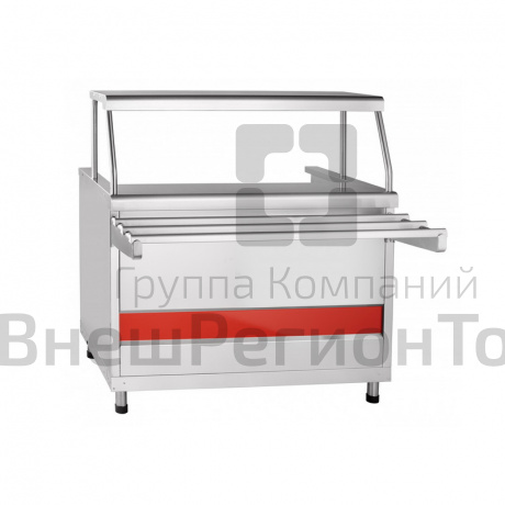 Линия раздачи: мармит первых блюд.