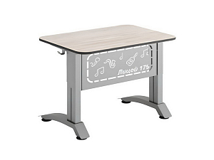 Стол ученический 2-местный регулируемый с перф.экраном с наклоном столешницы