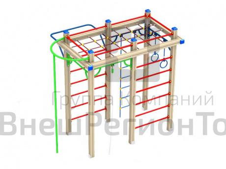 Шведская стенка с шестом.