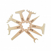 Набор инструментов для рисования песком (9 шт, фанера)