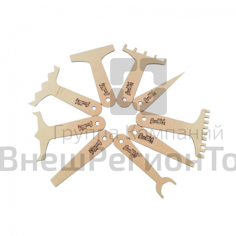 Набор инструментов для рисования песком (9 шт, фанера).