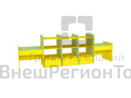 Стеллаж двухсторонний, 2650х550х810.