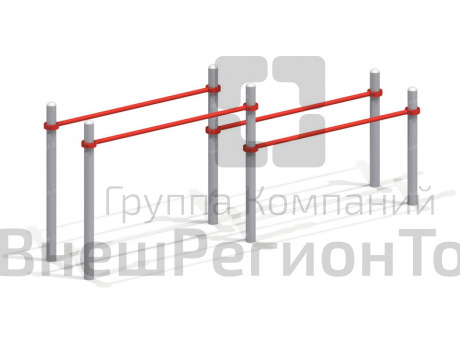 Брусья двойные, разноуровневые.