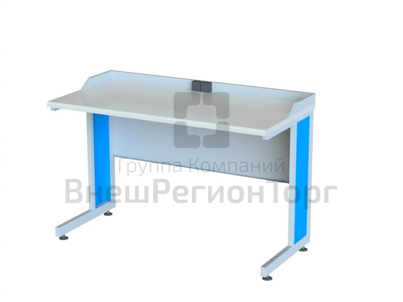 Стол лабораторный ученический физический c бортиком и розетками 42В.
